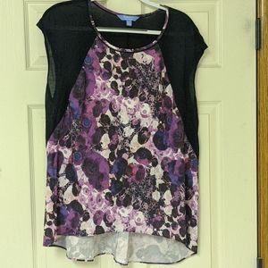 Simply Vera top, flower print, size XL